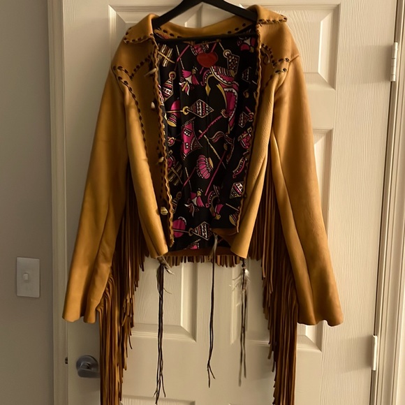 Unique custom Native American style fringe leather jacket - Picture 2 of 7
